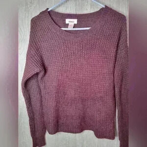 Bongo cranberry knitted sweater size large.